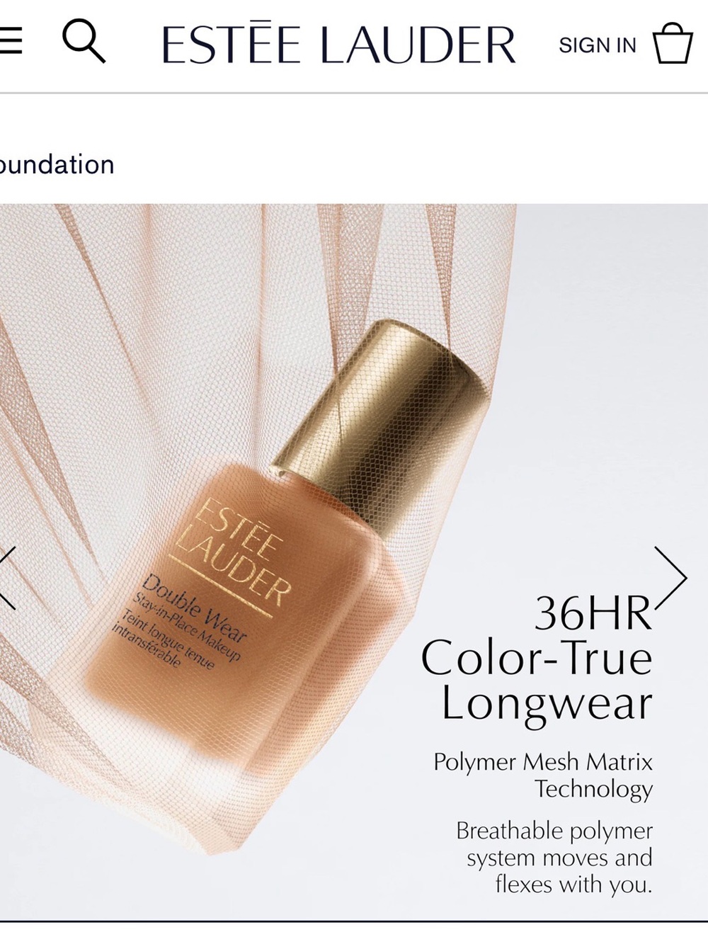 Estee Lauder Double Wear Foundation - 1N2
Ecru